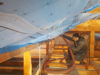 Izolație cu celuloză mansarde și poduri